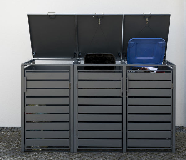 Kastrex Container Conversion Cabinet - For 2 Wheelie Bins - Weatherproof & Maintenance-free - Coated Steel