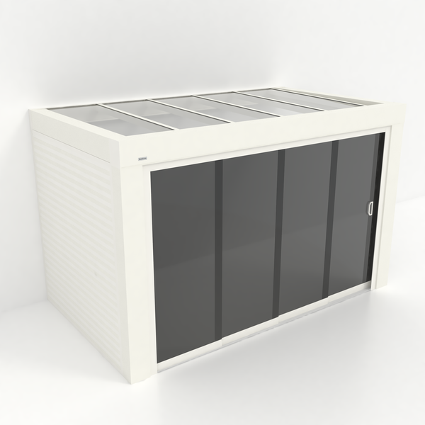 Kastrex Premium Tuinkamer Aluminium - Luxe Buitenruimte met Privacy Glas - Gratis Montage – White