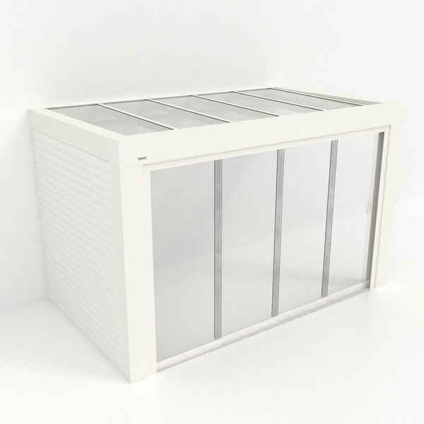 Kastrex Premium Tuinkamer Aluminium - Luxe Buitenruimte met Glazen Dak - Gratis Montage – Wit