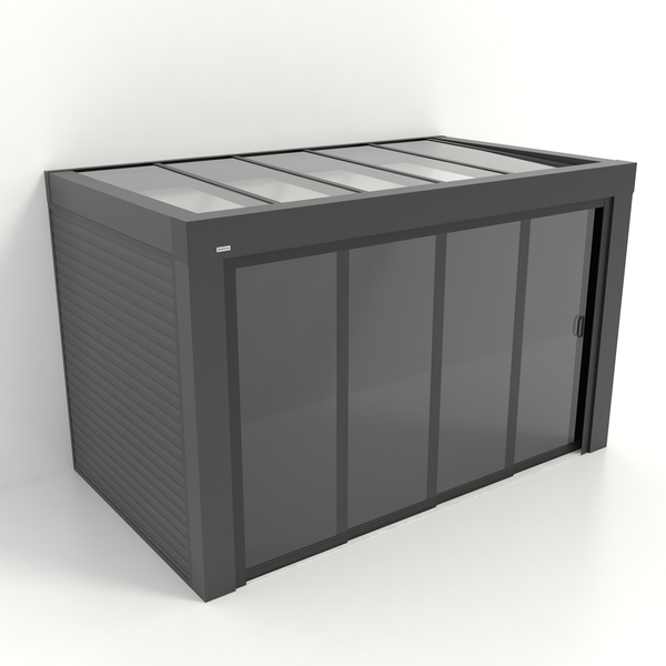 Kastrex Premium Tuinkamer Aluminium - Luxe Buitenruimte met Privacy Glas - Gratis Montage – Antraciet