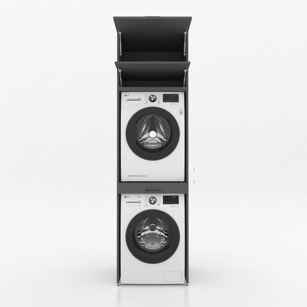Wasmachinekast 1 delig - 67x240x67cm – Antraciet