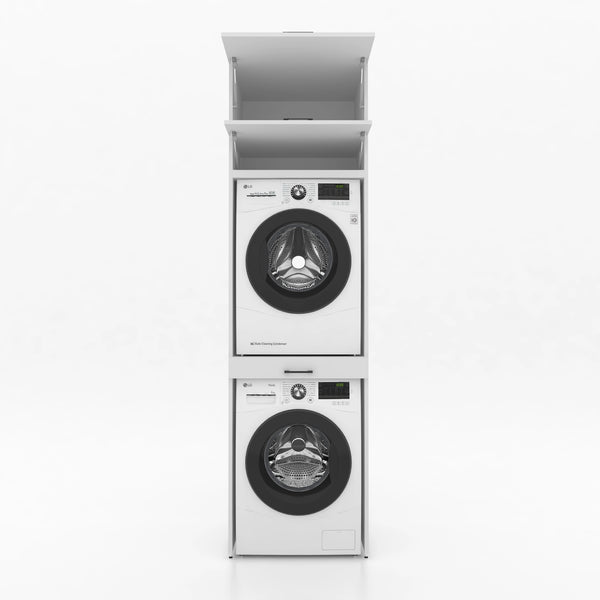 Wasmachinekast 1 delig - 67x240x67cm – Wit