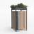 Armoire de conversion pour conteneur Kastrex - Pour 1 bac - Résistante aux intempéries et sans entretien - Acier revêtu