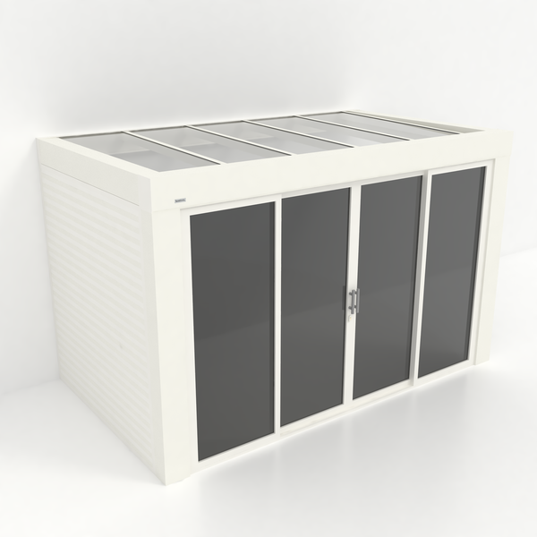 Kastrex Premium Tuinkamer Aluminium - Luxe Buitenruimte met Privacy Glas - Gratis Montage – White