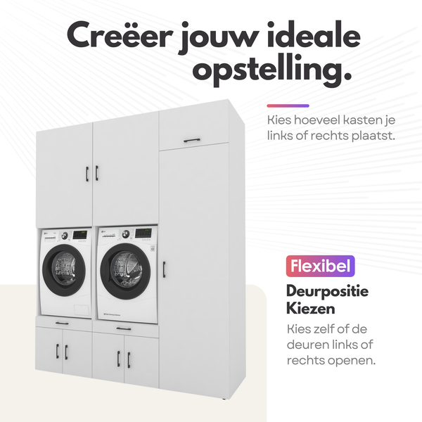 Meuble pour machine à laver, 1 pièce - 45 x 35 x 67 cm - Blanc