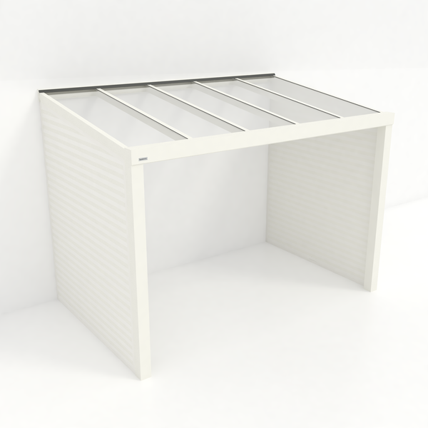 Kastrex Veranda Aluminium - Luxe Buitenruimte met Glazen Dak - Gratis Montage - Wit