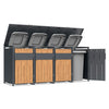 Armoire de conversion pour conteneurs Kastrex - Pour 2 poubelles à roulettes - Résistante aux intempéries et sans entretien - Acier revêtu