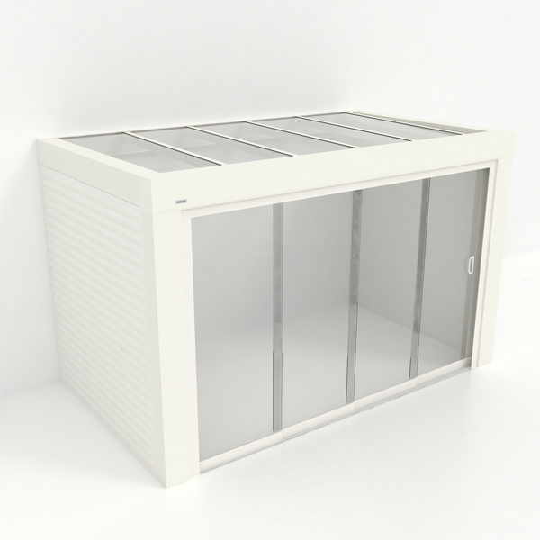Kastrex Premium Tuinkamer Aluminium - Luxe Buitenruimte met Glazen Dak - Gratis Montage – Wit