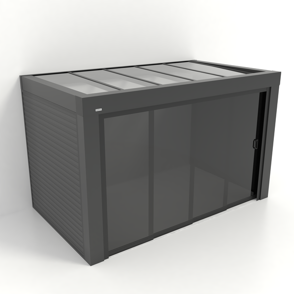 Kastrex Premium Tuinkamer Aluminium - Luxe Buitenruimte met Privacy Glas - Gratis Montage – Antraciet