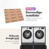 Washing machine cabinet, 2-piece - 134x145x67cm - Anthracite
