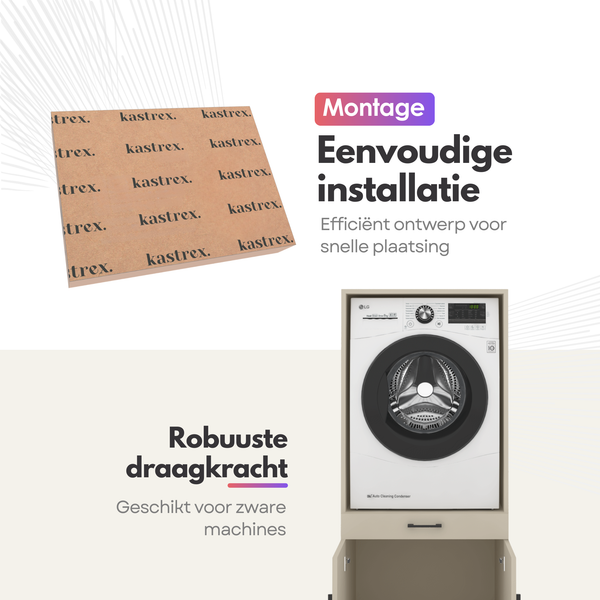 Washing machine cabinet, 1 piece - 67x205x67cm – Greige