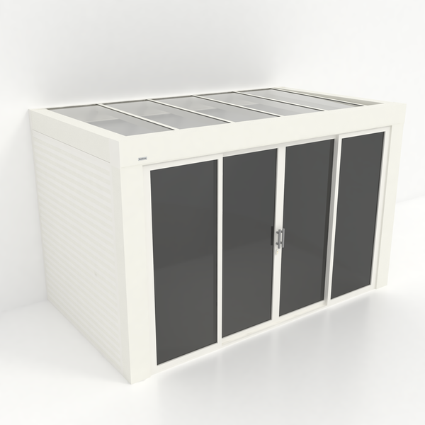 Kastrex Premium Tuinkamer Aluminium - Luxe Buitenruimte met Privacy Glas - Gratis Montage – White