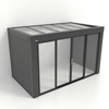 Kastrex Premium Tuinkamer Aluminium - Luxe Buitenruimte met Glazen Dak - Gratis Montage – Antraciet