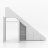 Trapkast Recht met 3 Lade 250-320cm