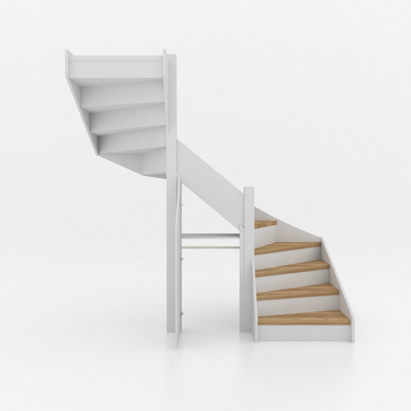 Trapkast Dubbele Draai met 3 Lade 50-100cm