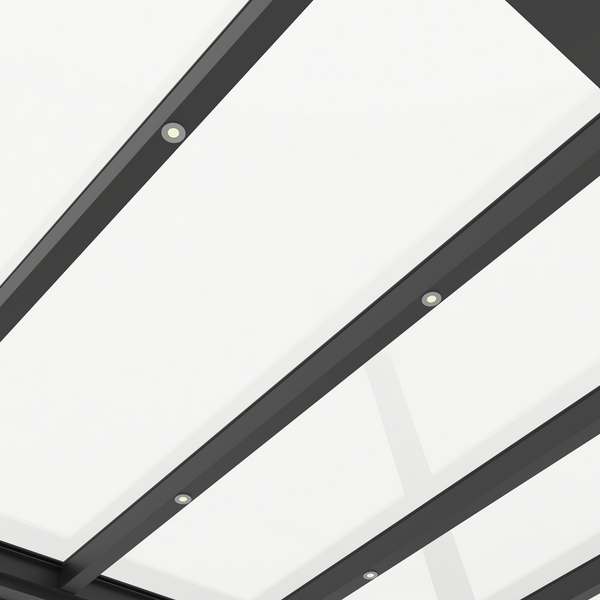Kastrex Premium Terrasoverkapping Aluminium - Luxe Buitenruimte met Glazen Dak - Gratis Montage – Antraciet
