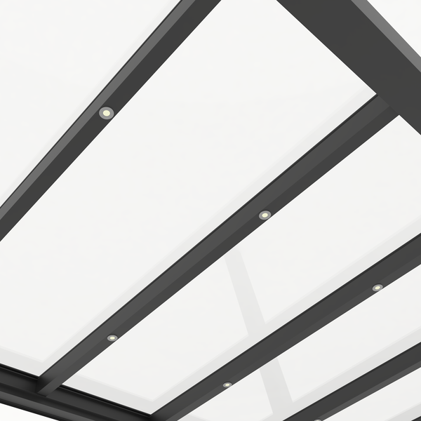 Kastrex Premium Tuinkamer Aluminium - Luxe Buitenruimte met Glazen Dak - Gratis Montage – Antraciet