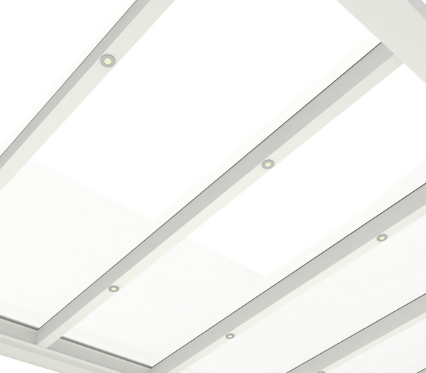 Kastrex Premium Terrasoverkapping Aluminium - Luxe Buitenruimte met Glazen Dak - Gratis Montage – Wit