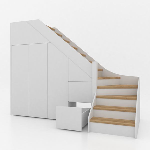 Trapkast Draai Onder met 3 Lade 200-250cm