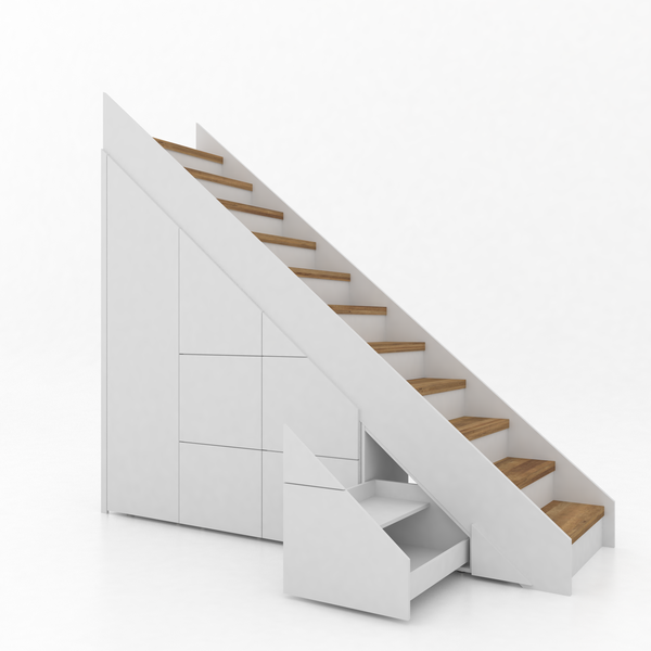Trapkast Recht met 6 Lade 200-250cm