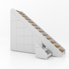 Trapkast Recht met 10 Lade 250-320cm