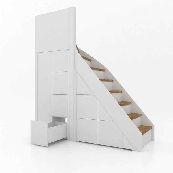 Trapkast Draai boven met 7 Lade 100-150cm Large