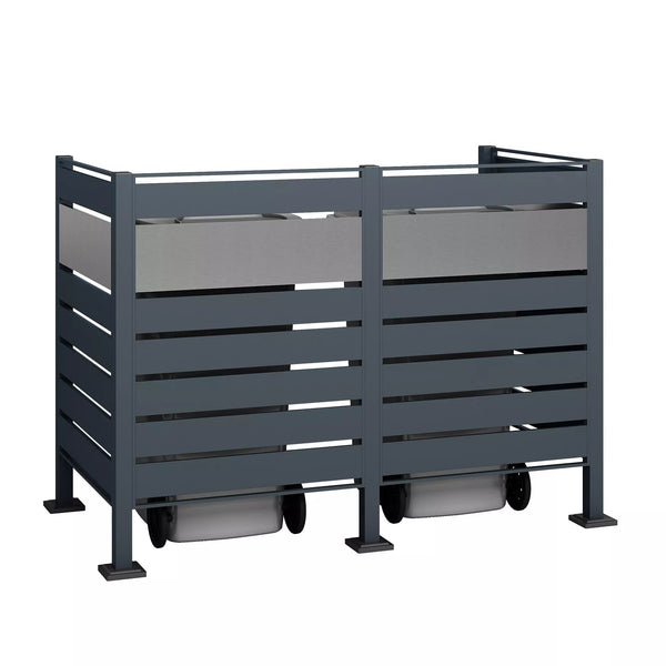 Container Ombouw - Voor 2 Kliko's - Weerbestendig & Onderhoudsvrij - Gecoat Staal