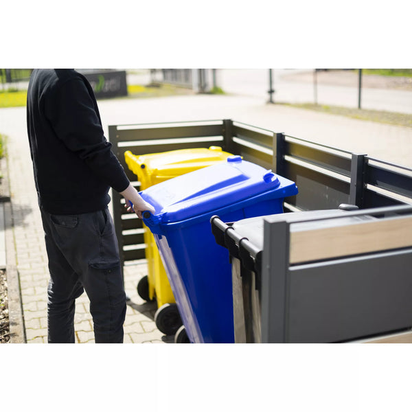 Container Ombouw - Voor 3 Kliko's - Weerbestendig & Onderhoudsvrij - Gecoat Staal - Wood
