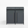 Kastrex Container Conversion Cabinet - For 2 Wheelie Bins - Weatherproof &amp; Maintenance-free - Coated Steel