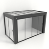 Kastrex Premium Tuinkamer Aluminium - Luxe Buitenruimte met Glazen Dak - Gratis Montage – Antraciet