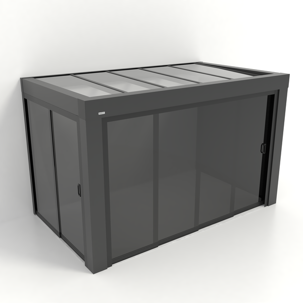 Kastrex Premium Tuinkamer Aluminium - Luxe Buitenruimte met Privacy Glas - Gratis Montage – Antraciet