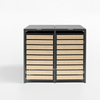 Armoire de conversion pour conteneurs Kastrex - Pour 2 poubelles à roulettes - Résistante aux intempéries et sans entretien - Acier revêtu