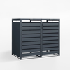 Armoire de conversion pour conteneurs Kastrex - Pour 2 poubelles à roulettes - Résistante aux intempéries et sans entretien - Acier revêtu