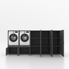 Wasmachinekast 5 delig - 314x145x67cm – Antraciet