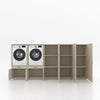 Wasmachinekast 5 delig - 314x145x67cm – Greige