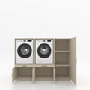 Wasmachinekast 3 delig - 194x145x67cm – Greige