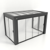 Kastrex Premium Tuinkamer Aluminium - Luxe Buitenruimte met Glazen Dak - Gratis Montage – Antraciet