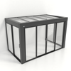 Kastrex Premium Tuinkamer Aluminium - Luxe Buitenruimte met Glazen Dak - Gratis Montage – Antraciet