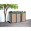 Kastrex Container Conversion Cabinet - For 3 Wheelie Bins - Weatherproof &amp; Maintenance-free - Coated Steel
