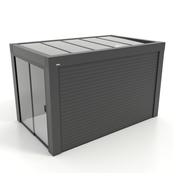 Kastrex Premium Terrasoverkapping Aluminium - Luxe Buitenruimte met Glazen Dak - Gratis Montage – Antraciet