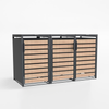 Armoire de conversion pour conteneurs Kastrex - Pour 2 poubelles à roulettes - Résistante aux intempéries et sans entretien - Acier revêtu