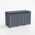Armoire de conversion pour conteneurs Kastrex - Pour 2 poubelles à roulettes - Résistante aux intempéries et sans entretien - Acier revêtu