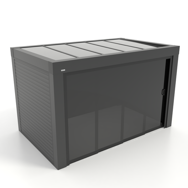 Kastrex Premium Terrasoverkapping Aluminium - Luxe Buitenruimte met Privacy Glas - Gratis Montage - Antraciet