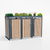 Kastrex Container Conversion Cabinet - For 3 Wheelie Bins - Weatherproof &amp; Maintenance-free - Coated Steel