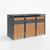 Kliko Ombouw Kast - Voor 3 Containers - Weerbestendig & Onderhoudsvrij - Gecoat Staal - Wood