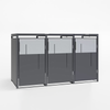 Kastrex Container Conversion Cabinet - For 2 Wheelie Bins - Weatherproof &amp; Maintenance-free - Coated Steel