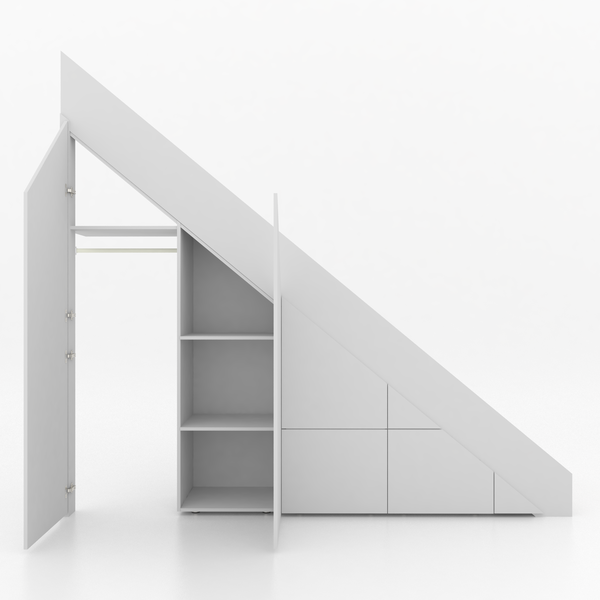 Trapkast Recht met 3 Lade 200-250cm