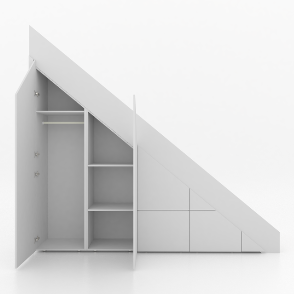 Trapkast Recht met 3 Lade 200-250cm
