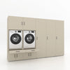 Wasmachinekast 5 delig - 314x205x67cm – Greige