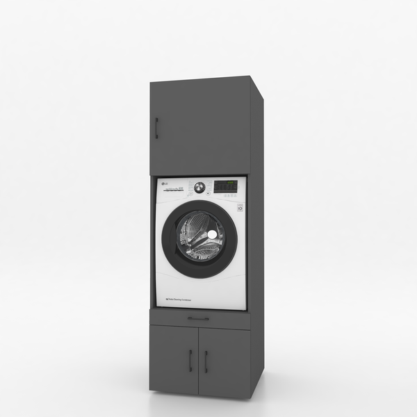 Wasmachinekast 1 delig - 67x205x67cm – Antraciet